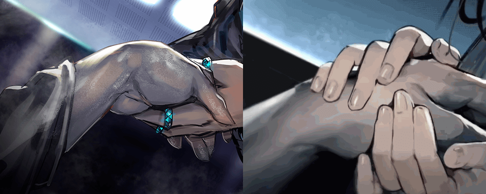 Hands comparison