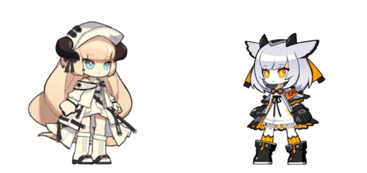 Nightingale and Ptilopsis Chibi